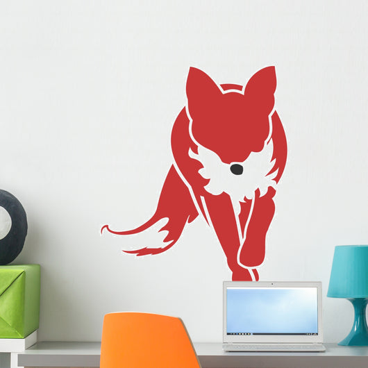 Running Fox Icon 02 Wall Decal