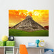 Amazing sky over Kukulkan pyramid in Chichen Itza, Mexico Wall Mural