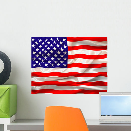 Silky Us flag Wall Mural