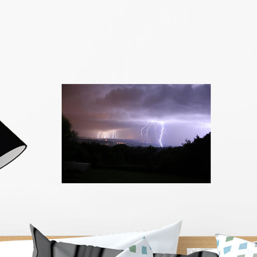 16 bolts of lightning Wall Mural