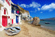 Traditional Greece scenery - Milos island. small fishing village Wall Mural