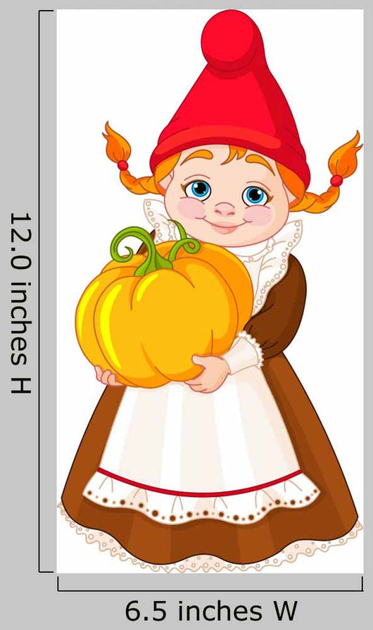 Garden Gnome with Pumpkin
