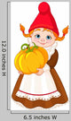 Garden Gnome with Pumpkin