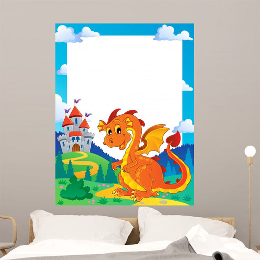 Fairy tale theme frame 3 Wall Mural