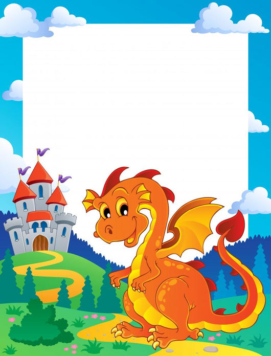 Fairy tale theme frame 3 Wall Mural