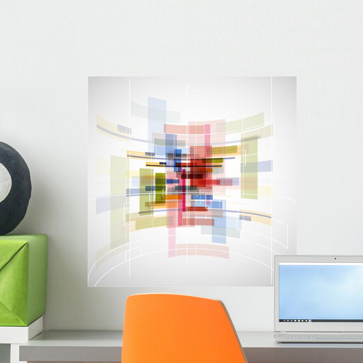 Abstract light technology cube background texture Wall Mural