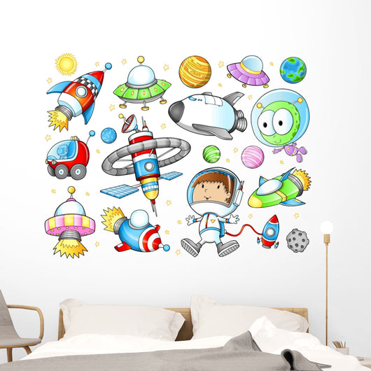 Outer Space Spaceships and