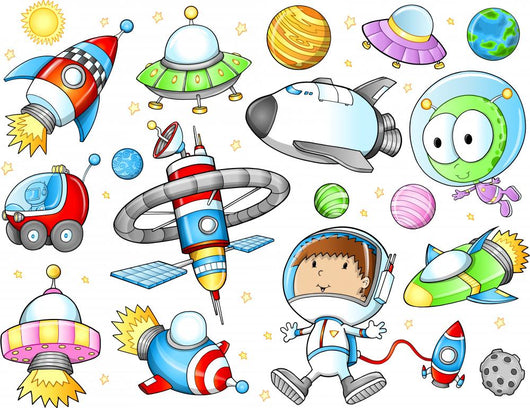 Outer Space Spaceships and