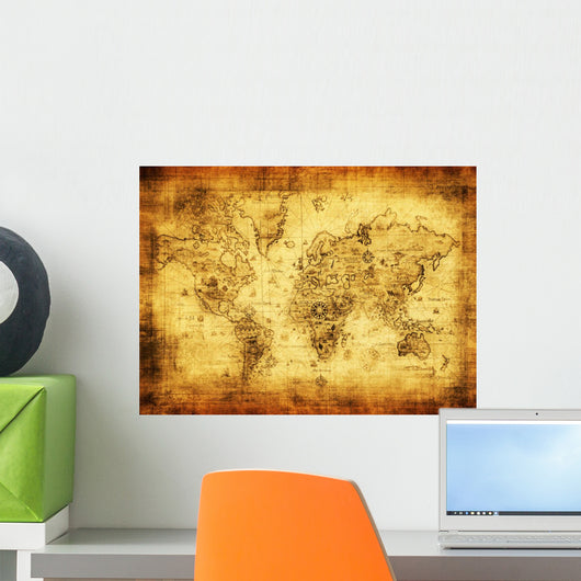 Ancient Map World Wall Mural