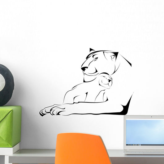 Vector Lioness with Her Wall Mural