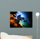Fantasy deep space nebula with planet Wall Mural