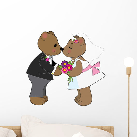 Teddy Wedding Wall Decal