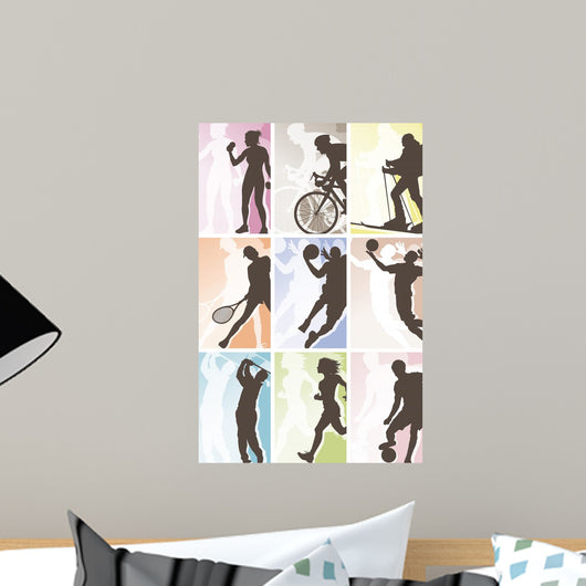 Sport Silhouette Labels