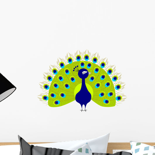 Peacock Cartoon Wall Decal