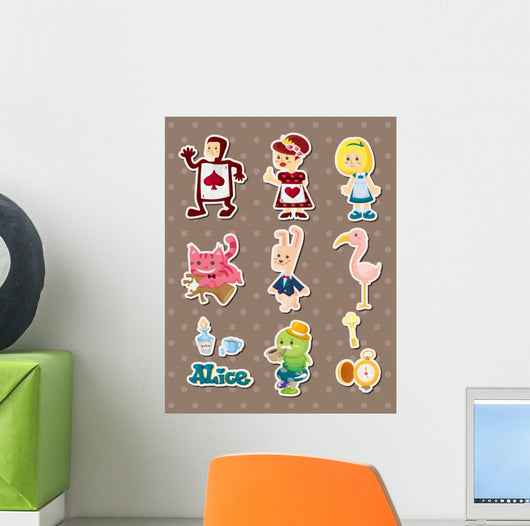 Alice Wonderland Stickers Wall Decal
