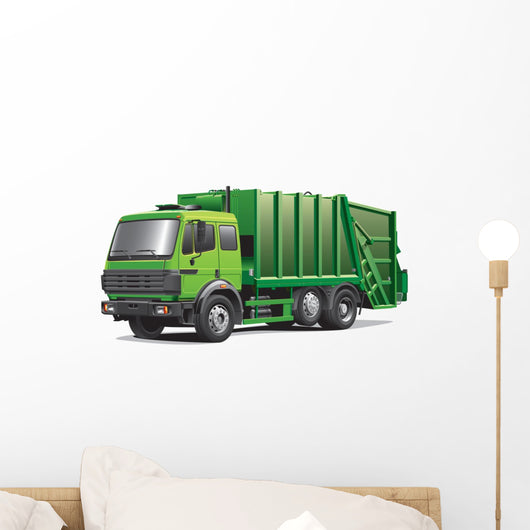 Green Garbage Truck