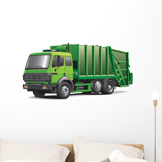 Green Garbage Truck