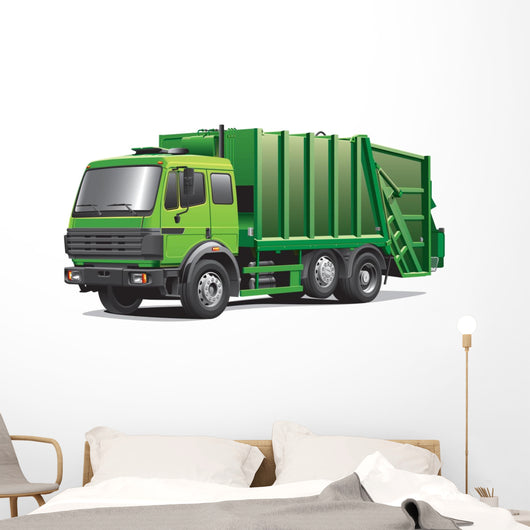 Green Garbage Truck