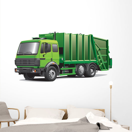 Green Garbage Truck
