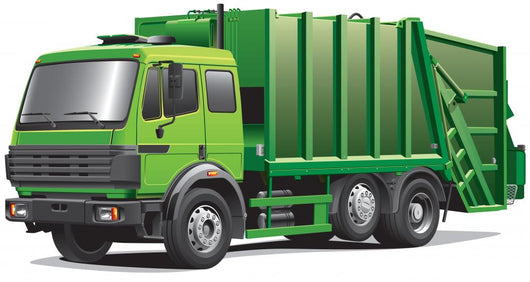 Green Garbage Truck