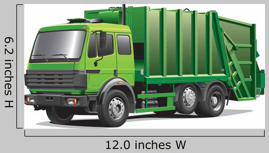 Green Garbage Truck