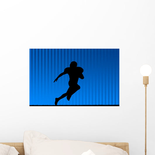 american football background blue Wall Mural