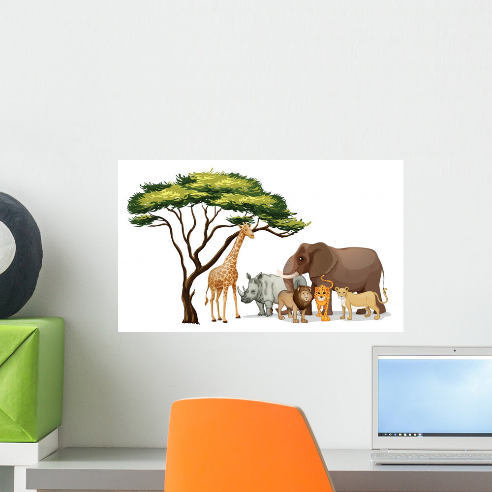 African Animals Wall Decal – Wallmonkeys