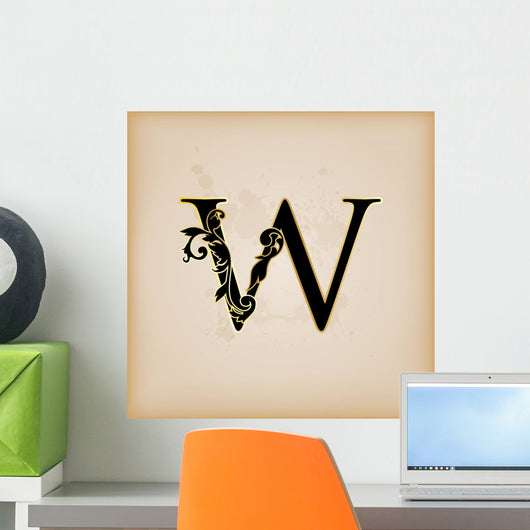 Vintage Initials Letter W