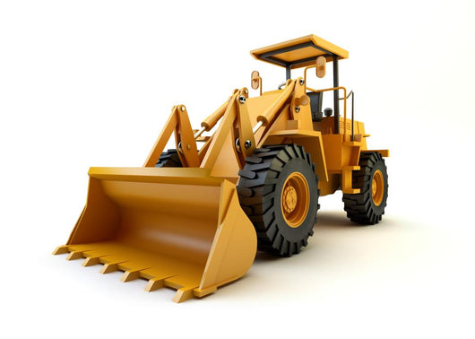 Front end loader isolated on white Wall Decal