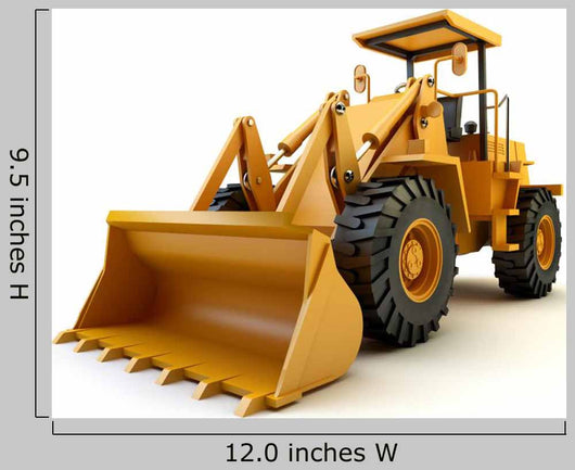 Front end loader isolated on white Wall Decal