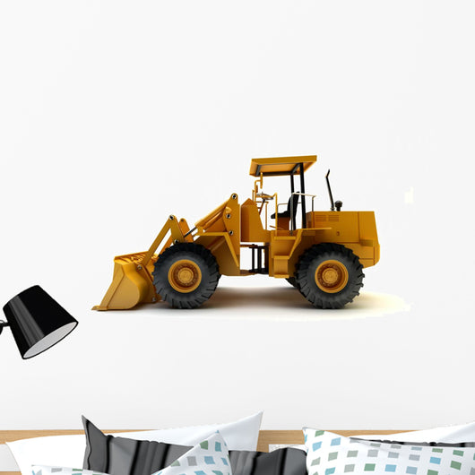 Front End Loader White Wall Decal
