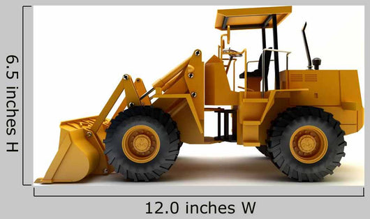 Front End Loader White Wall Decal