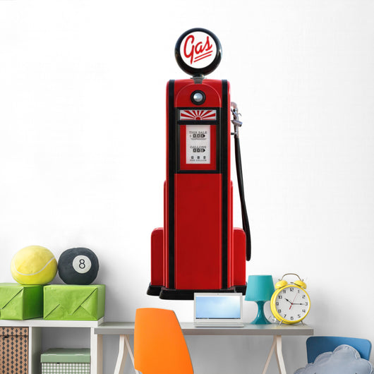1950s Gas Pump Wall Decal
