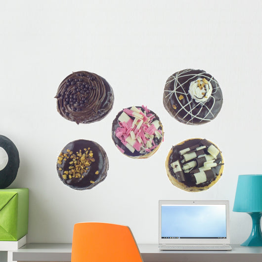 Donut isolated on white background. Wall Decal