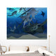 Shipwreck Illustration Wall Mural