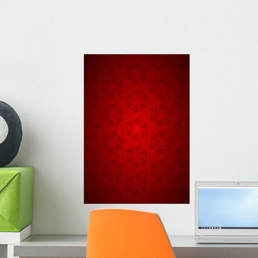 Three-leaved Flowers Red Font