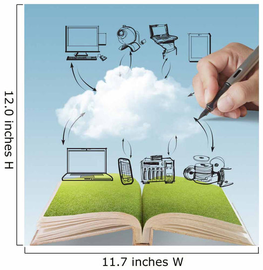 open book of cloud network Wall Mural