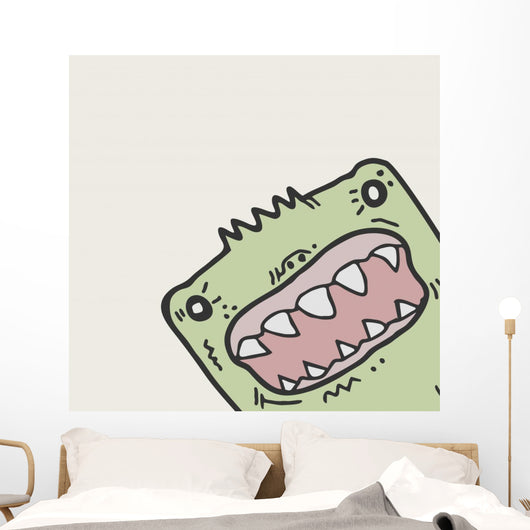 Funny Cartoon Monster Wall Mural