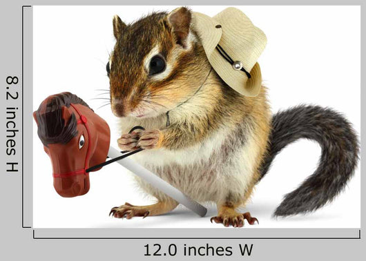 Funny Chipmunk Cowboy with