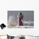 South Haven Lighthouse Winter Wall Mural