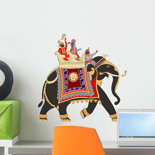 Decorated Indian Elephant Wall Decal
