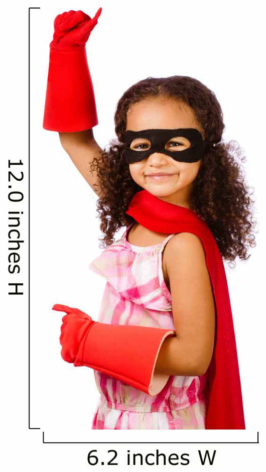 Portrait of pretty mixed race girl playing super hero Wall Decal