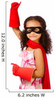 Portrait of pretty mixed race girl playing super hero Wall Decal