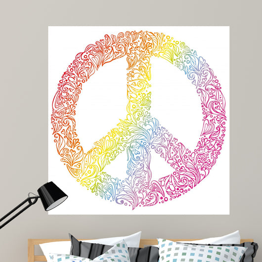 Peace sign. Beautiful symbol of peace. Wall Decal