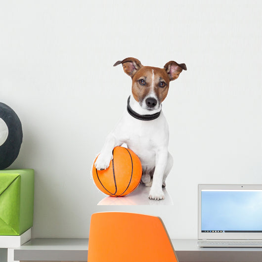 Basket ball winner dog Wall Decal