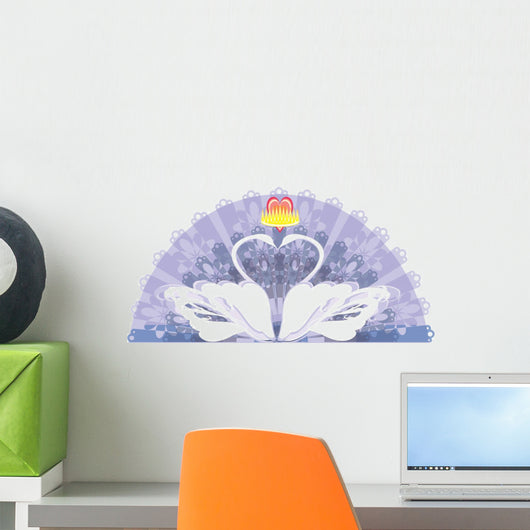 Pair Swans with Crown