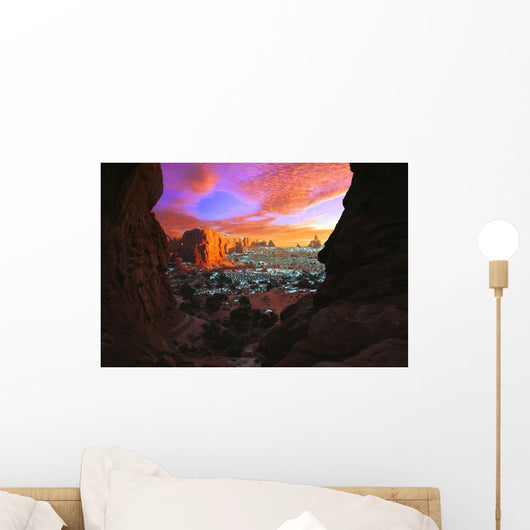 Rocky Buttes Viewed Through Canyon Wall Mural