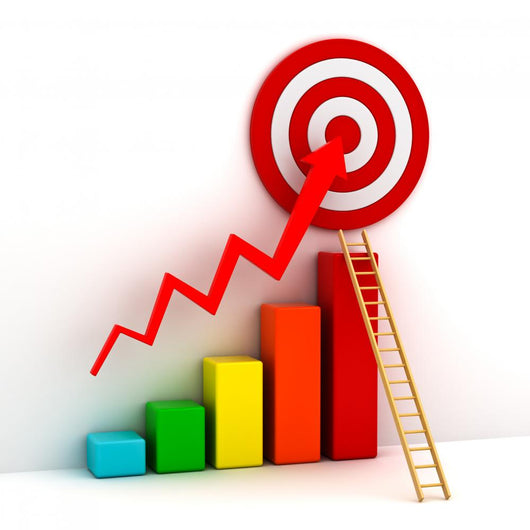 Business Graph with Rising Wall Decal