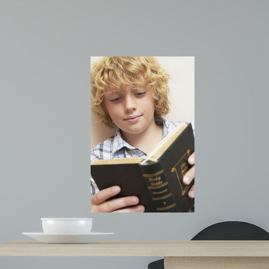 Boy Studying Bible Wall Mural