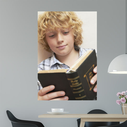 Boy Studying Bible Wall Mural